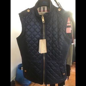 AUTHENTIC BURBERRY lightweight vest navy blue